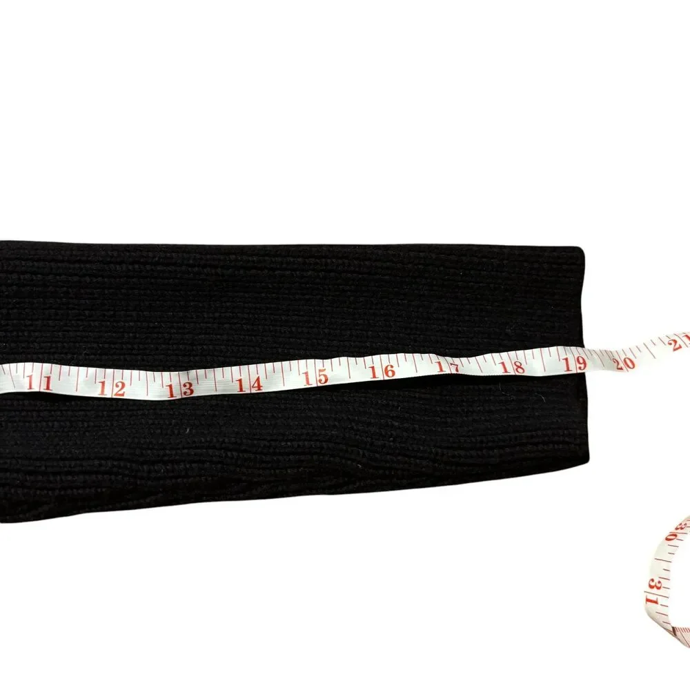 Athleta Bayridge Asymmetrical Ribbed Sweater Black- Size XS - Picture 7 of 9